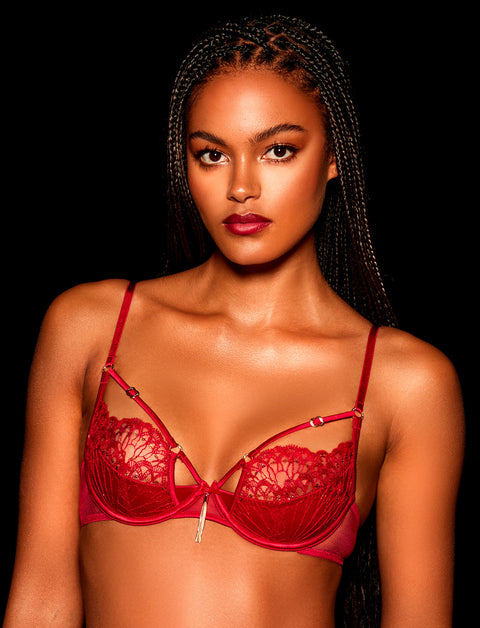 Gloria Red Bra