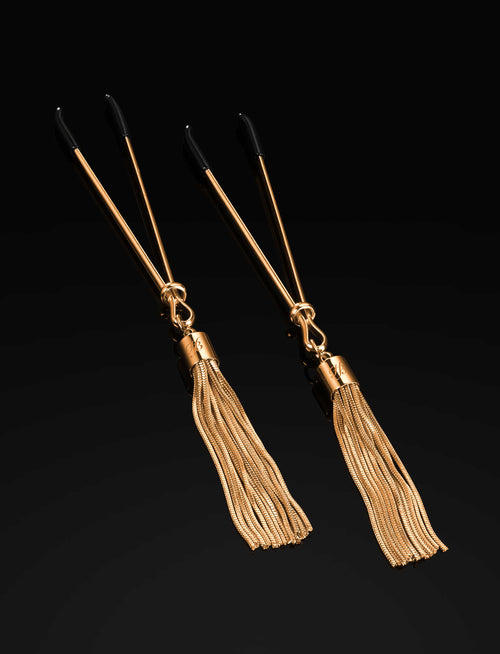 Gold Tassel Nipple Clamps